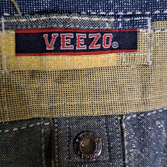 Veezo XL Yellow and Blue Plaid Shirt and Short Set - Picture 8 of 9